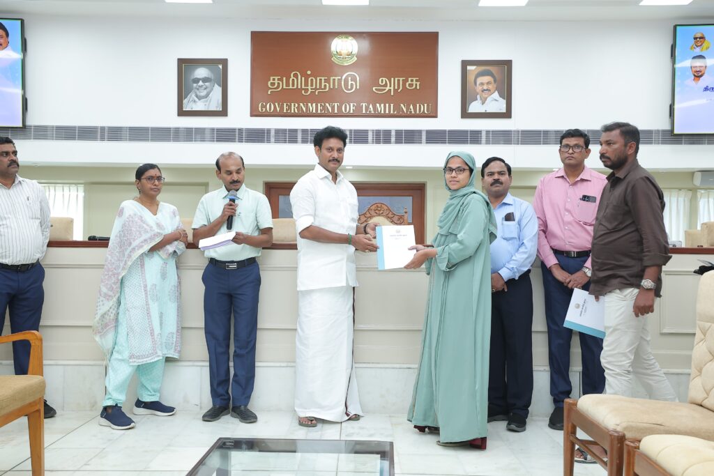 Tamil Nadu School Education Minister Anbil Mahesh Poyyamozhi awarded appointment orders to 217 candidates in the Education Department.