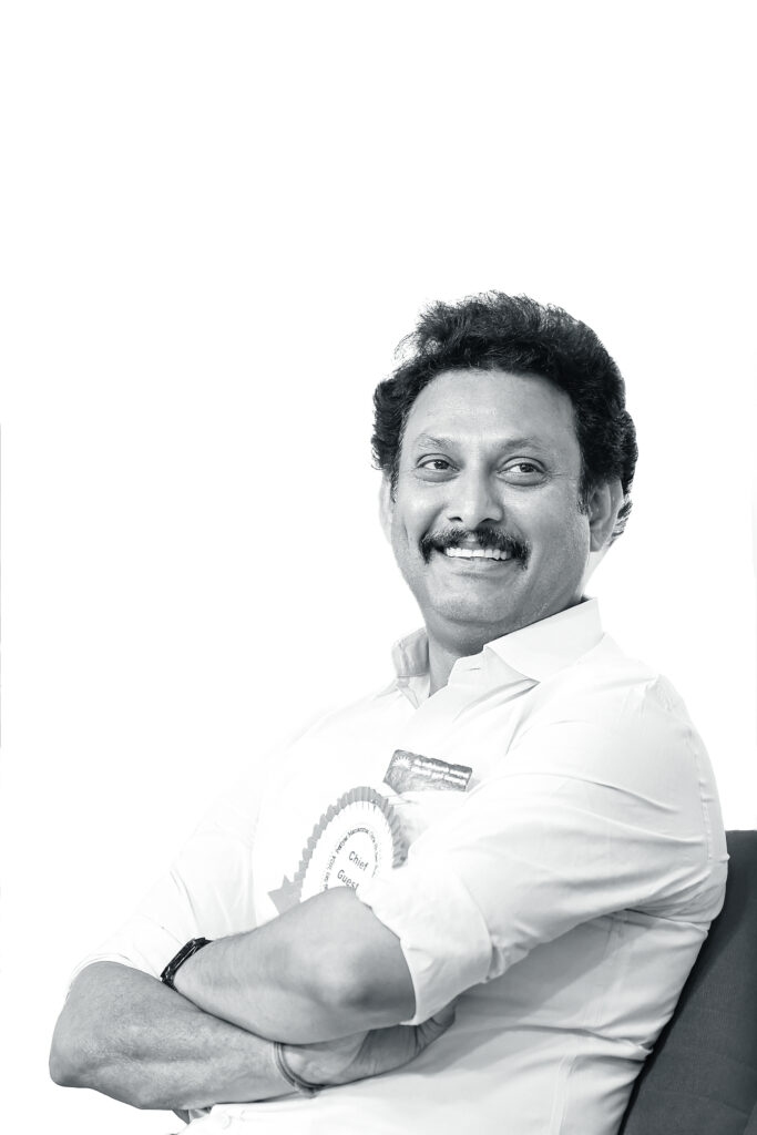 Anbil Mahesh enjoying the speech