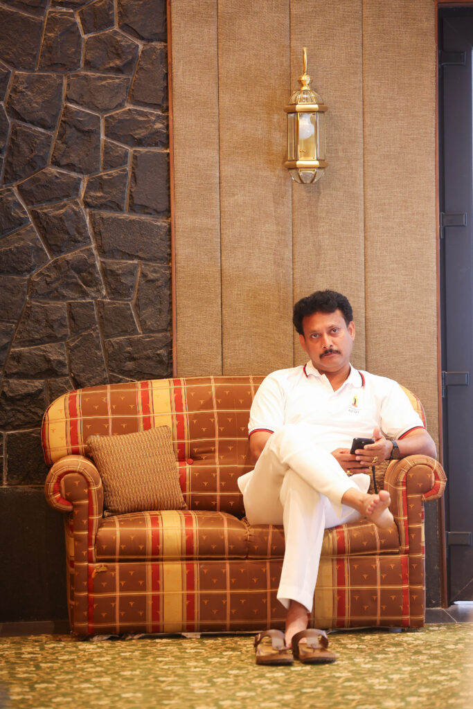 Anbil Mahesh Casual pose