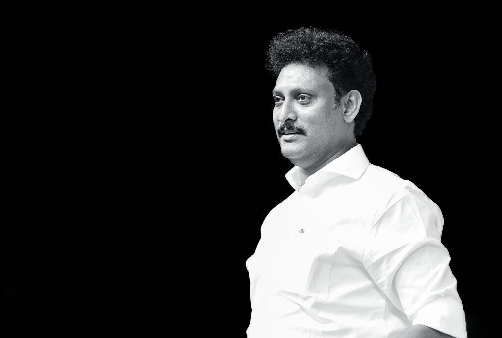 Minister Anbil Mahesh Poyyamozhi in Monochrome