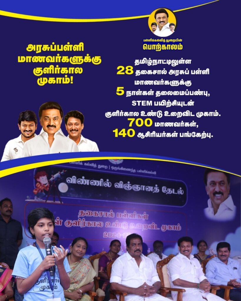 அரசுப்பள்ளி மாணவர்களுக்கு குளிர்கால முகாம்!