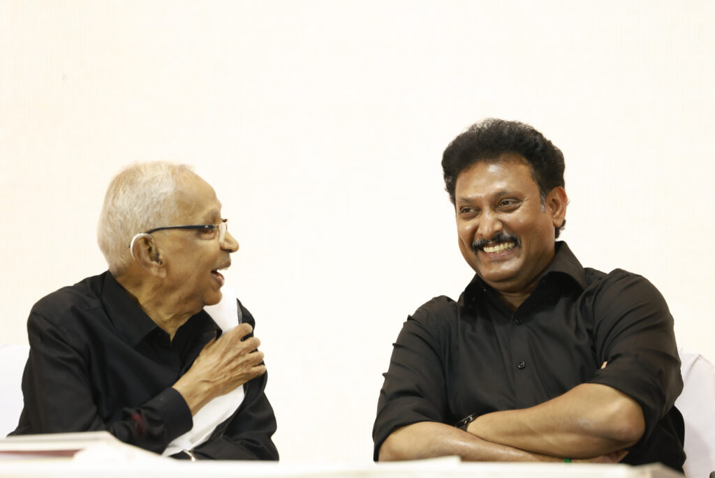 Anbil Mahesh Poyyamozhi at the people's edition and ebook launch event of NEP2020- Madhayaanai at Periyar thidal