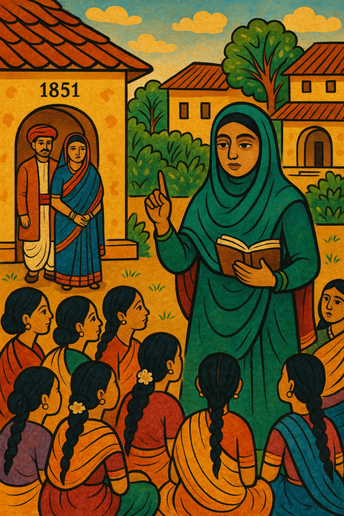 Muslim teacher at School started by savitribhai phule in 1851