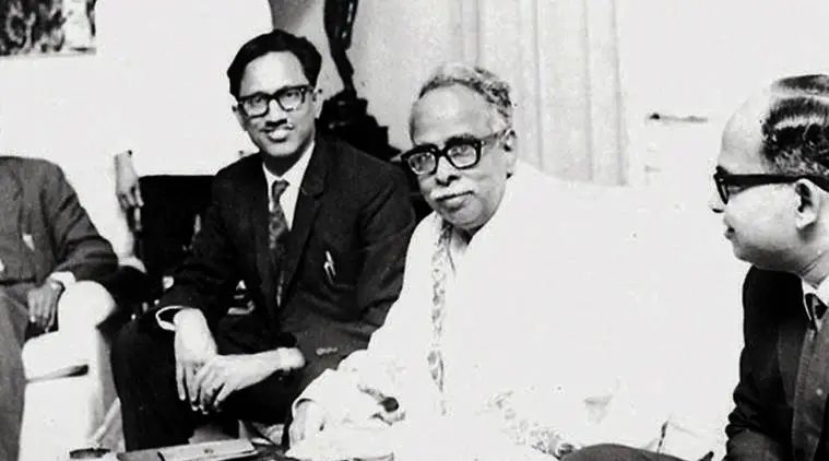 Prof Anbazhagan with C N Annadurai