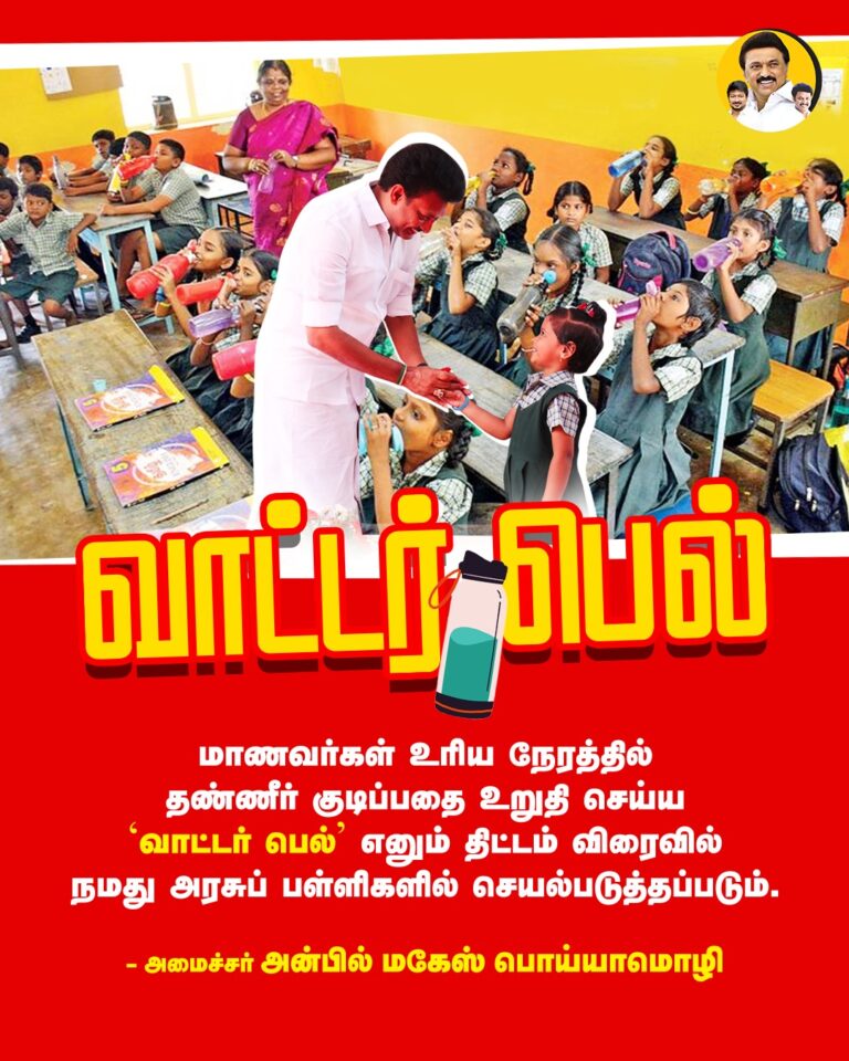 பெற்றோர்கள் கொண்டாடும் ‘வாட்டர் பெல்’ திட்டம்!
